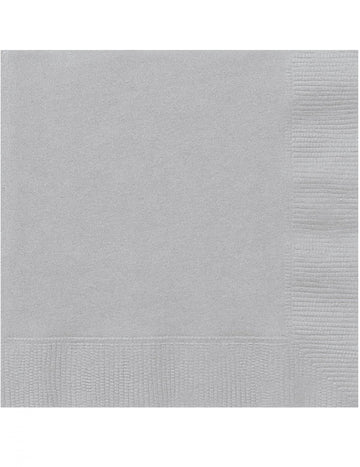 Serviettes en papier pour fête argentées