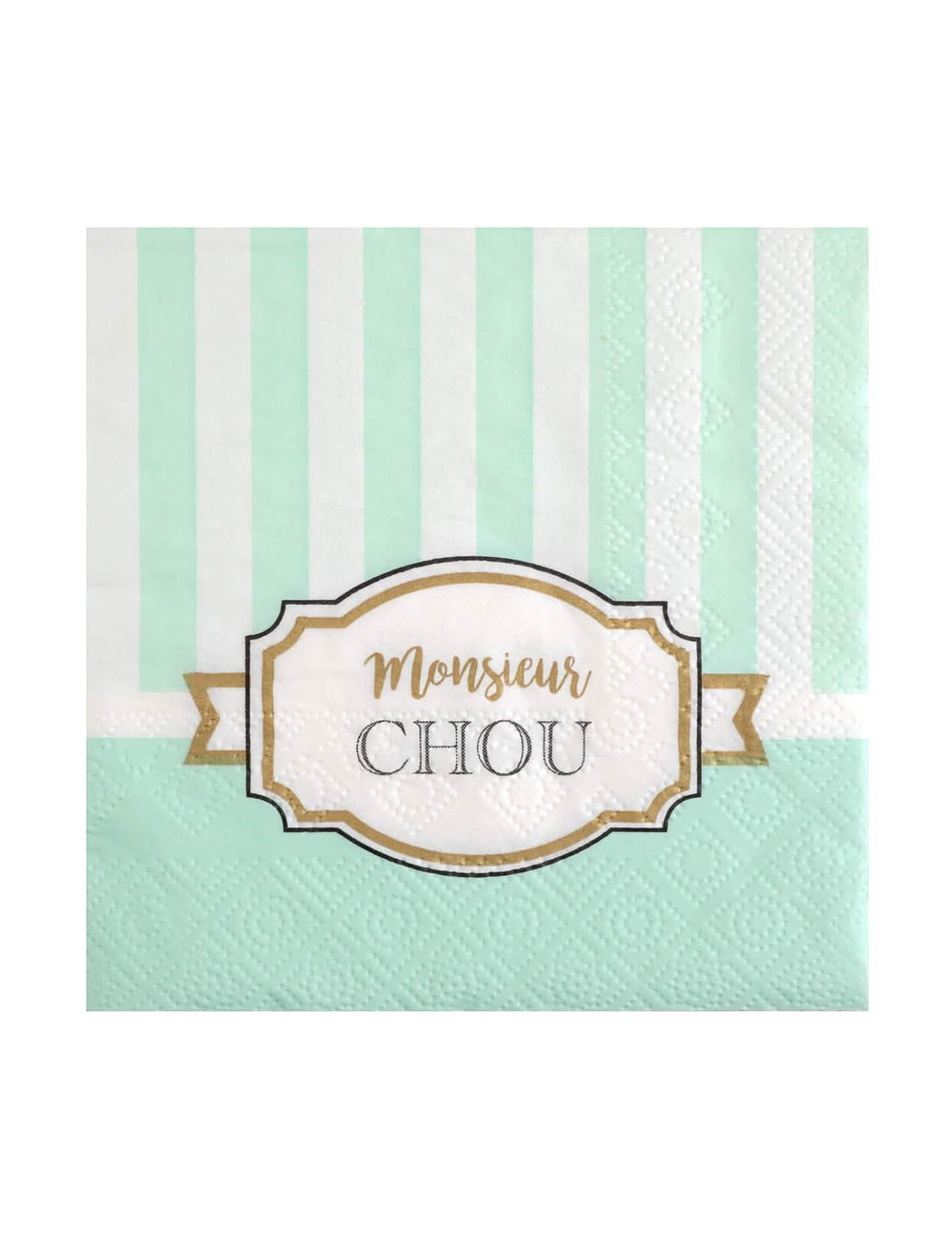 Поставка на маса на хартиени салфетки baby shower monsieur chou