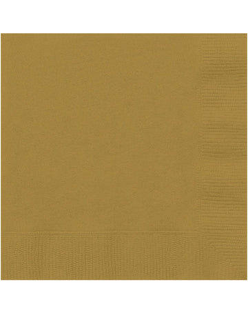 20 малки златни хартиени салфетки 25 x 25 cm 