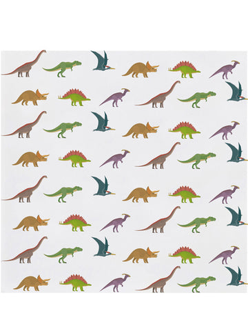 20 малки хартиени салфетки с големи динозаври, 25 х 25 см cm за рожден ден