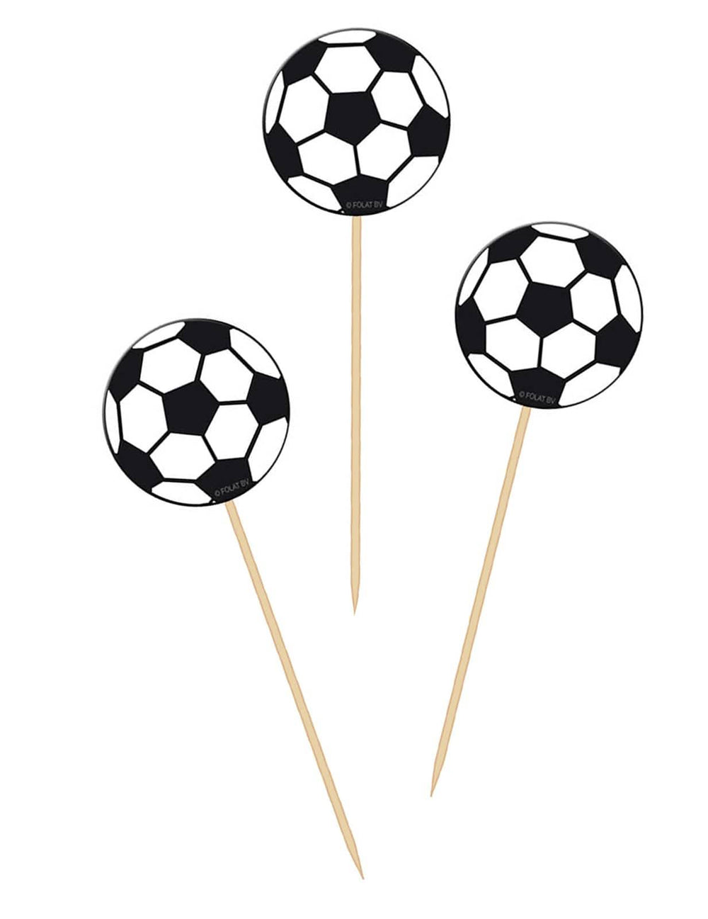 Bâtonnets Football pour fête noir et blanc