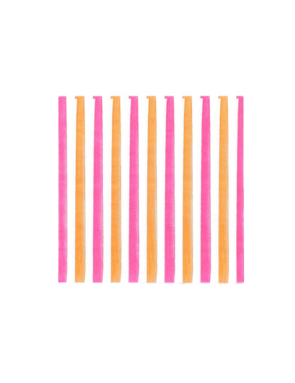 20 малки хартиени коктейлни салфетки Pink Limonade 24 x 24 см