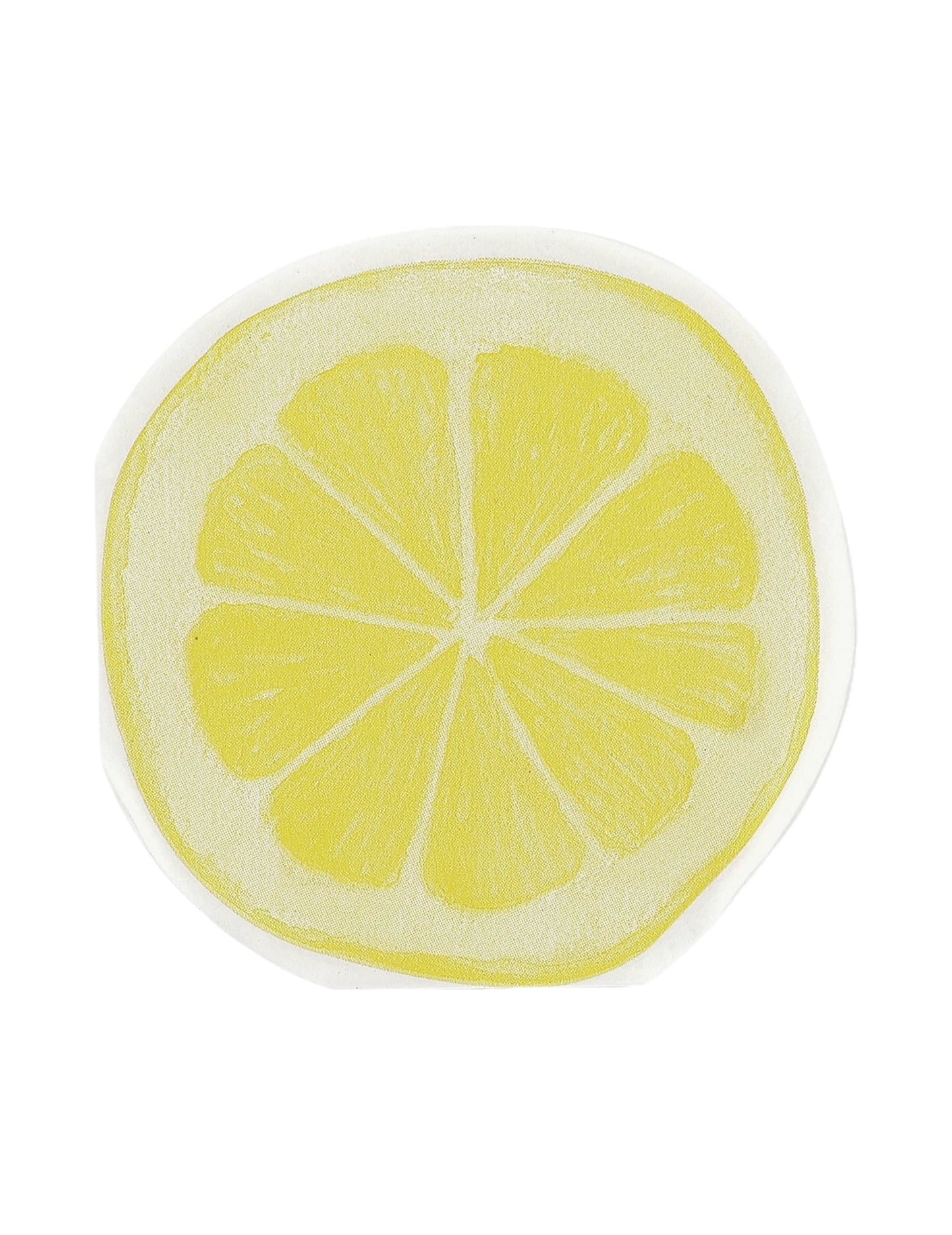 Serviettes cocktail tranche de citron pour fête jaune et blanc