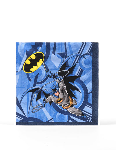 Serviettes en papier Batman pour enfant bleu