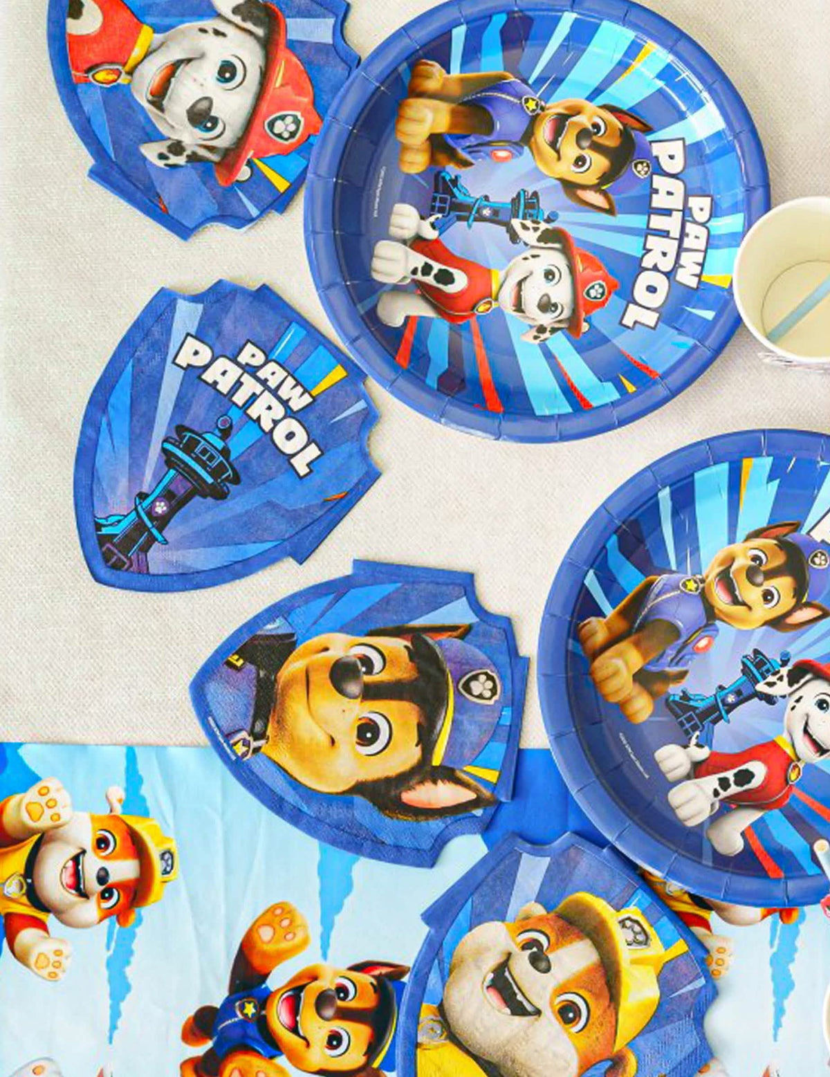 20 Serviettes en papier bleues Pat'patrouille™ 28 x 32 cm