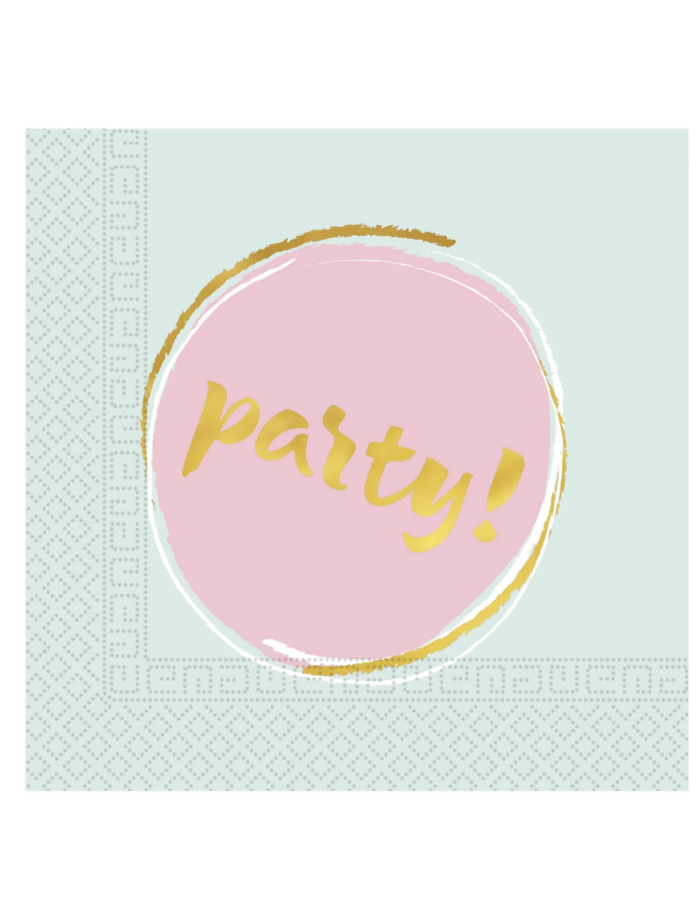 хартиени салфетки Elegant Party за парти син и розов пастел с златен текст