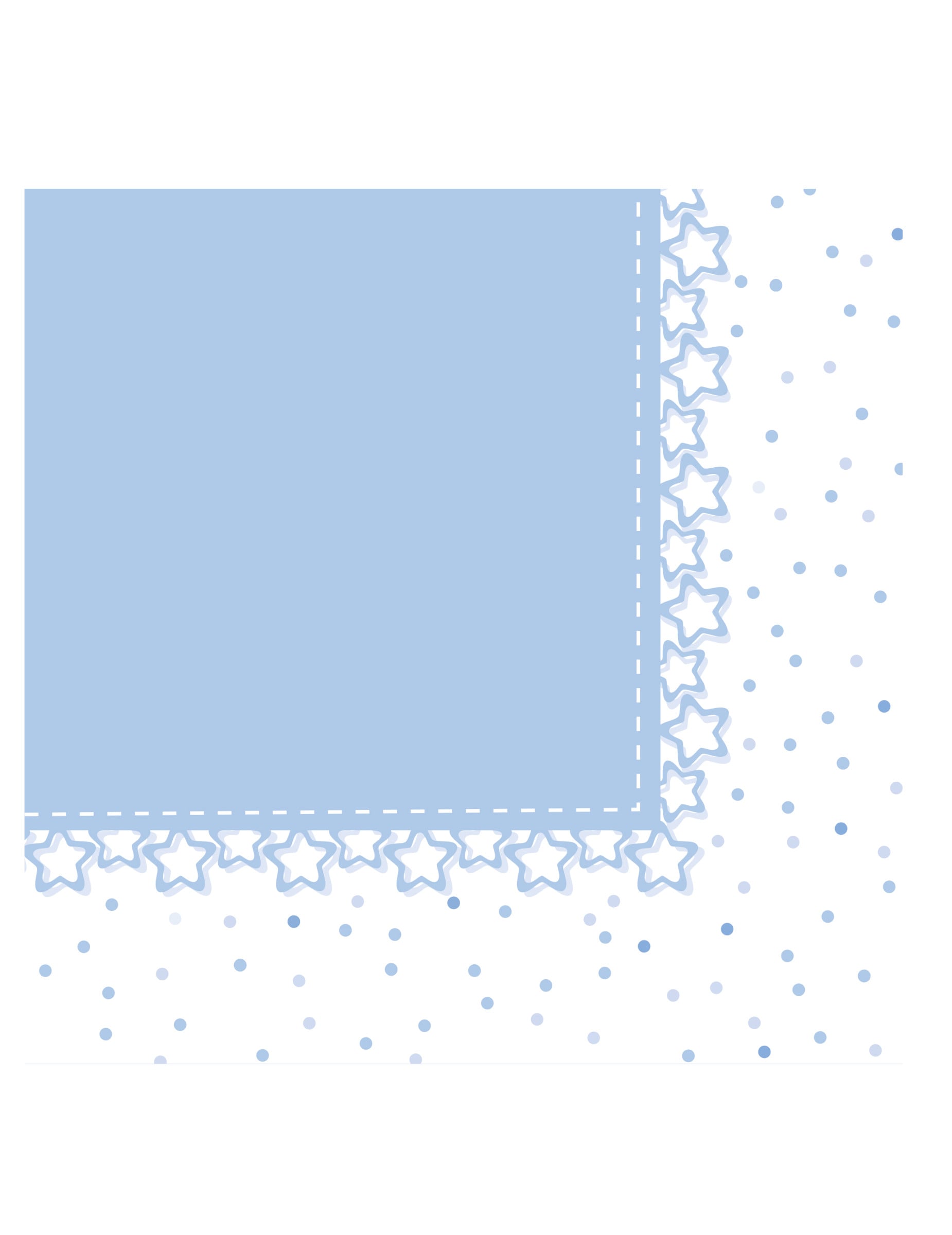 Serviettes en papier étoiles pour fête bleues à pois