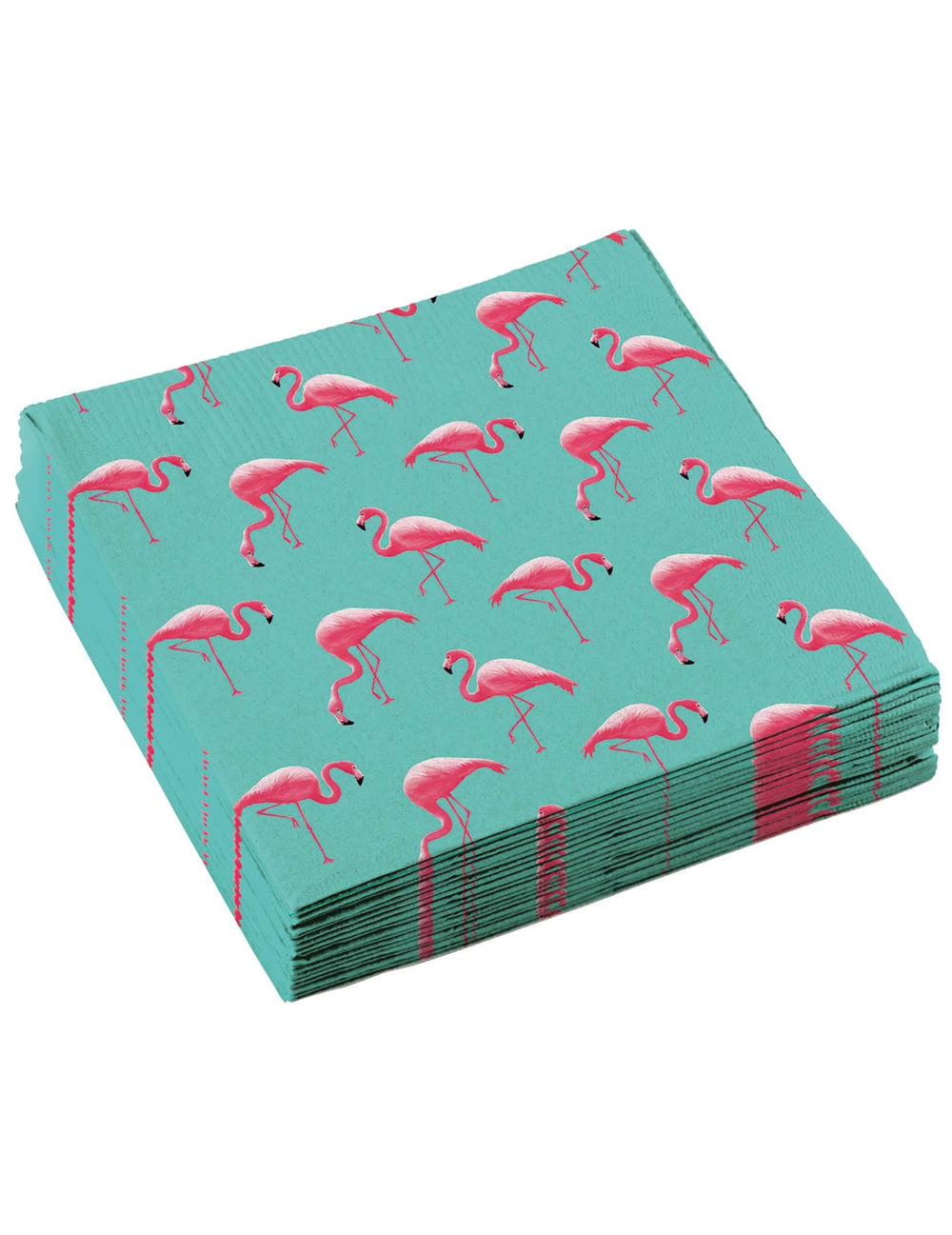 хартиени салфетки flamingo paradise за тюркоазено парти с мотив на розови фламинги