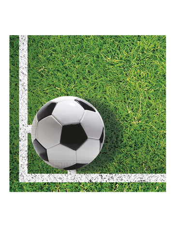 20 хартиени салфетки за футболно парти 33 x 33 cm футболно игрище 