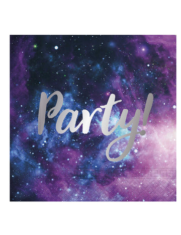 20 хартиени салфетки Galaxy Party 33 x 33 cm за рожден ден 