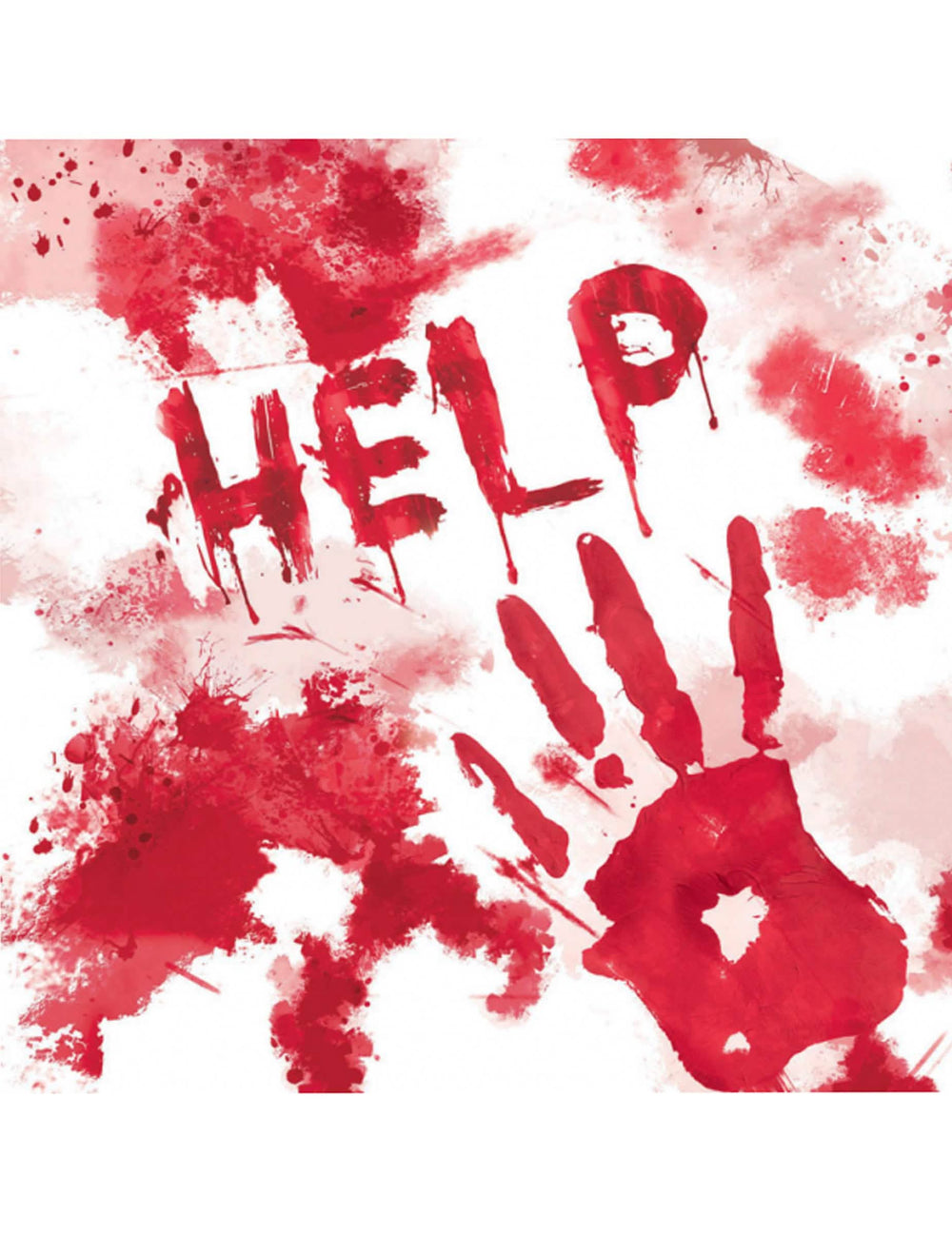 хартиени салфетки halloween кървави за парти бял и червен с надпис Help