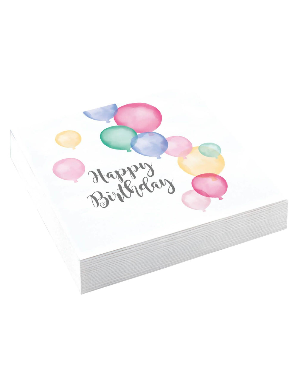 хартиени салфетки Happy Birthday балони за рожден ден пастел