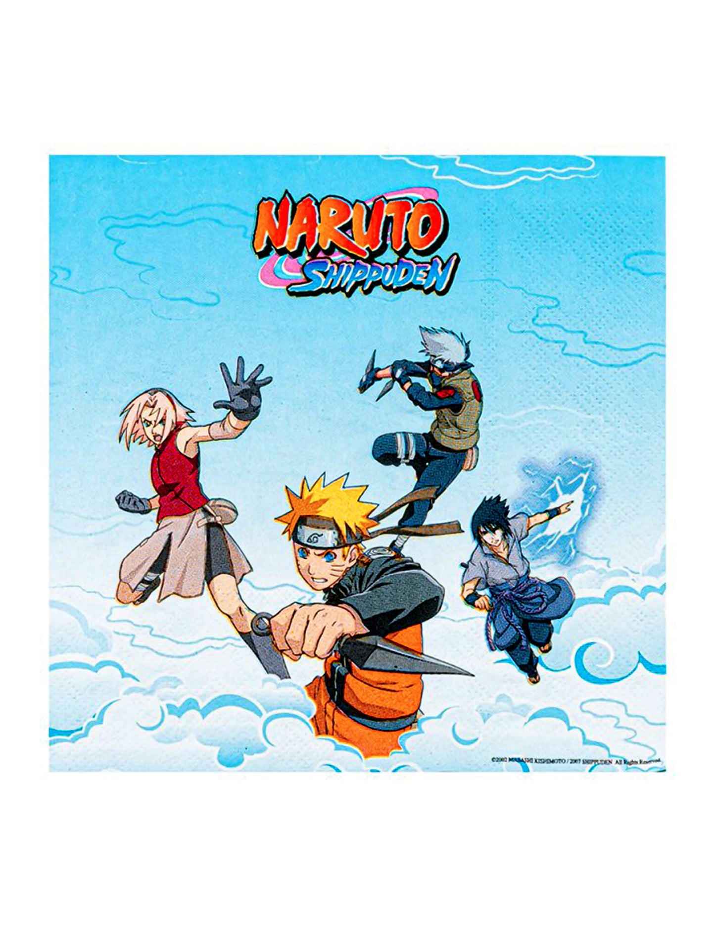20 хартиени салфетки Naruto Shippuden™ 33 x 33 cm