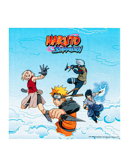 20 хартиени салфетки Naruto Shippuden™ 33 x 33 cm