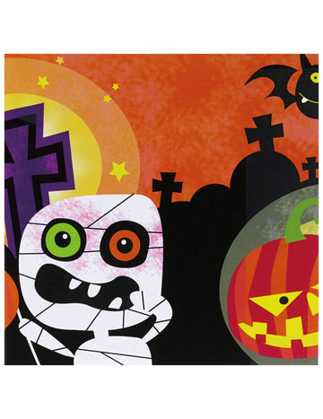 20 хартиени салфетки с малки чудовища за Хелоуин 