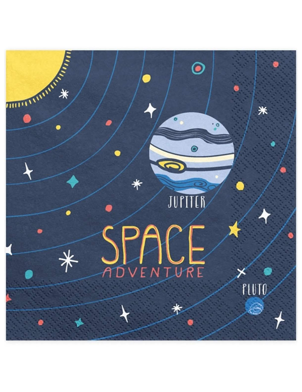 хартиени салфетки Space Adventure за парти сини с планети и звезди