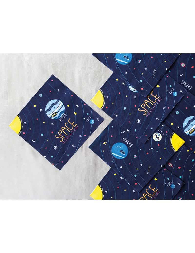 Преглед на партидата хартиени салфетки Space Adventure