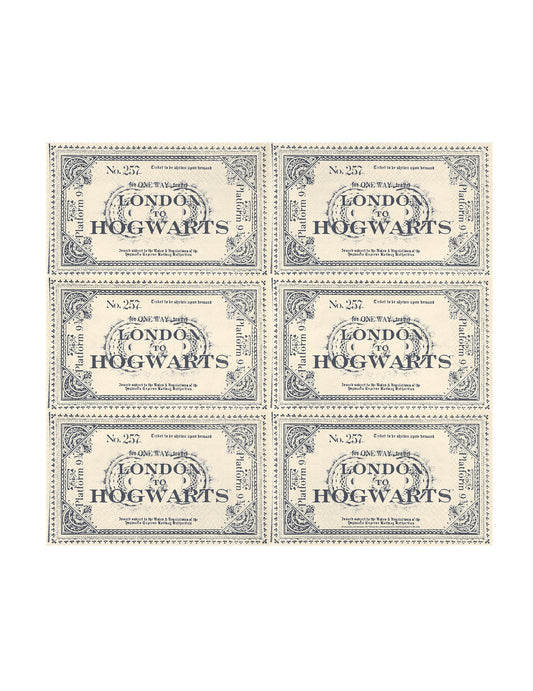 20 Салфетки Harry Potter™ Билет Лондон до Хогуортс 33 x 40 см