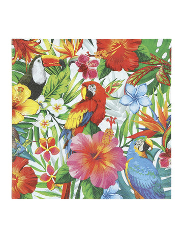 20 Тропични птичи салфетки 33 cm