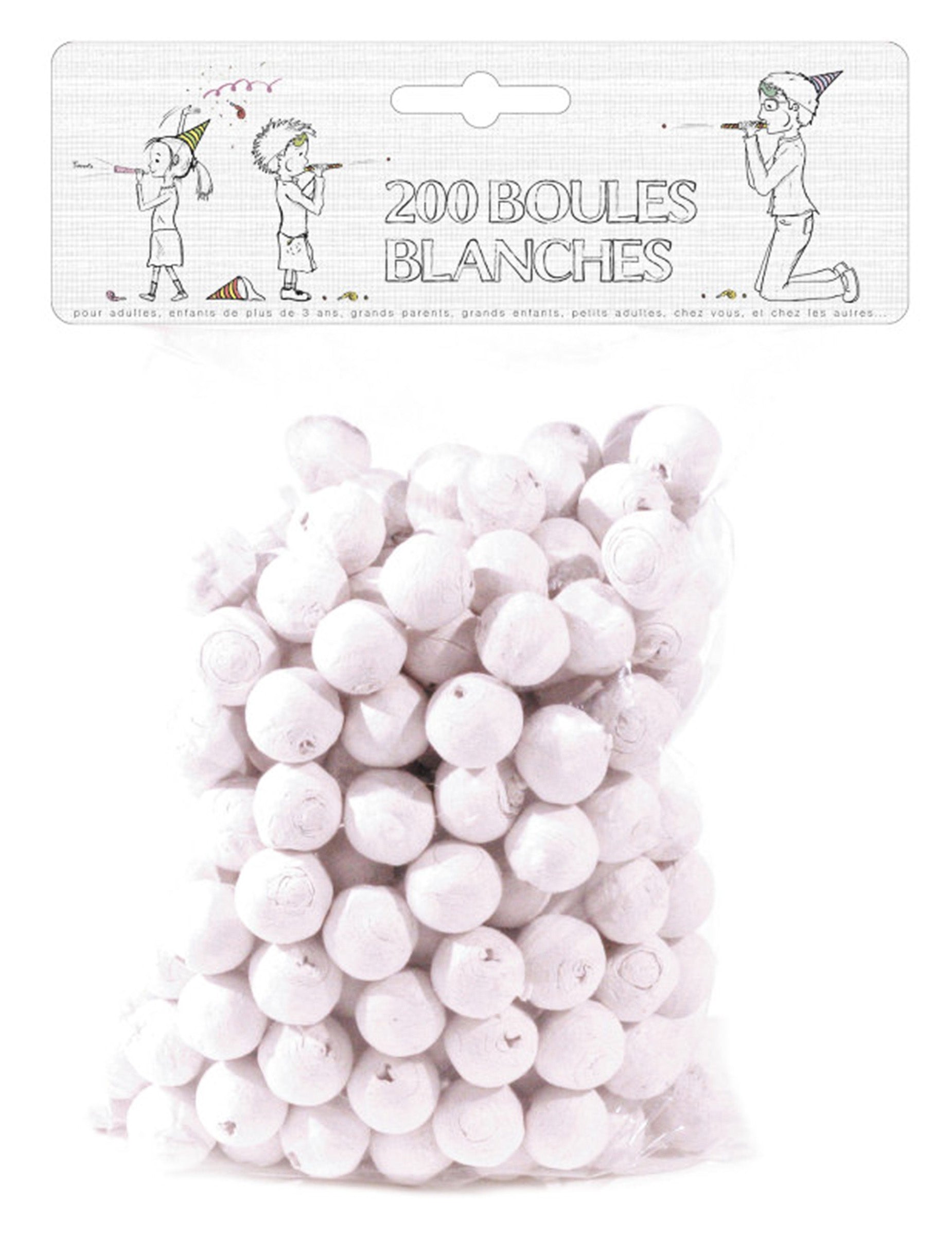 200 boules pour sarbacane pour adultes et enfants blanches