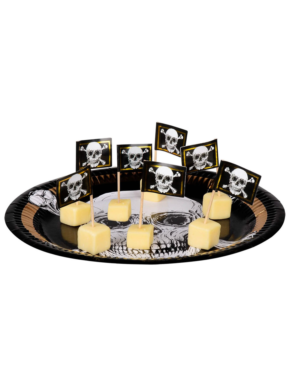 Сценична постановка върху дървена табла Пиратско знаме Jolly Roger