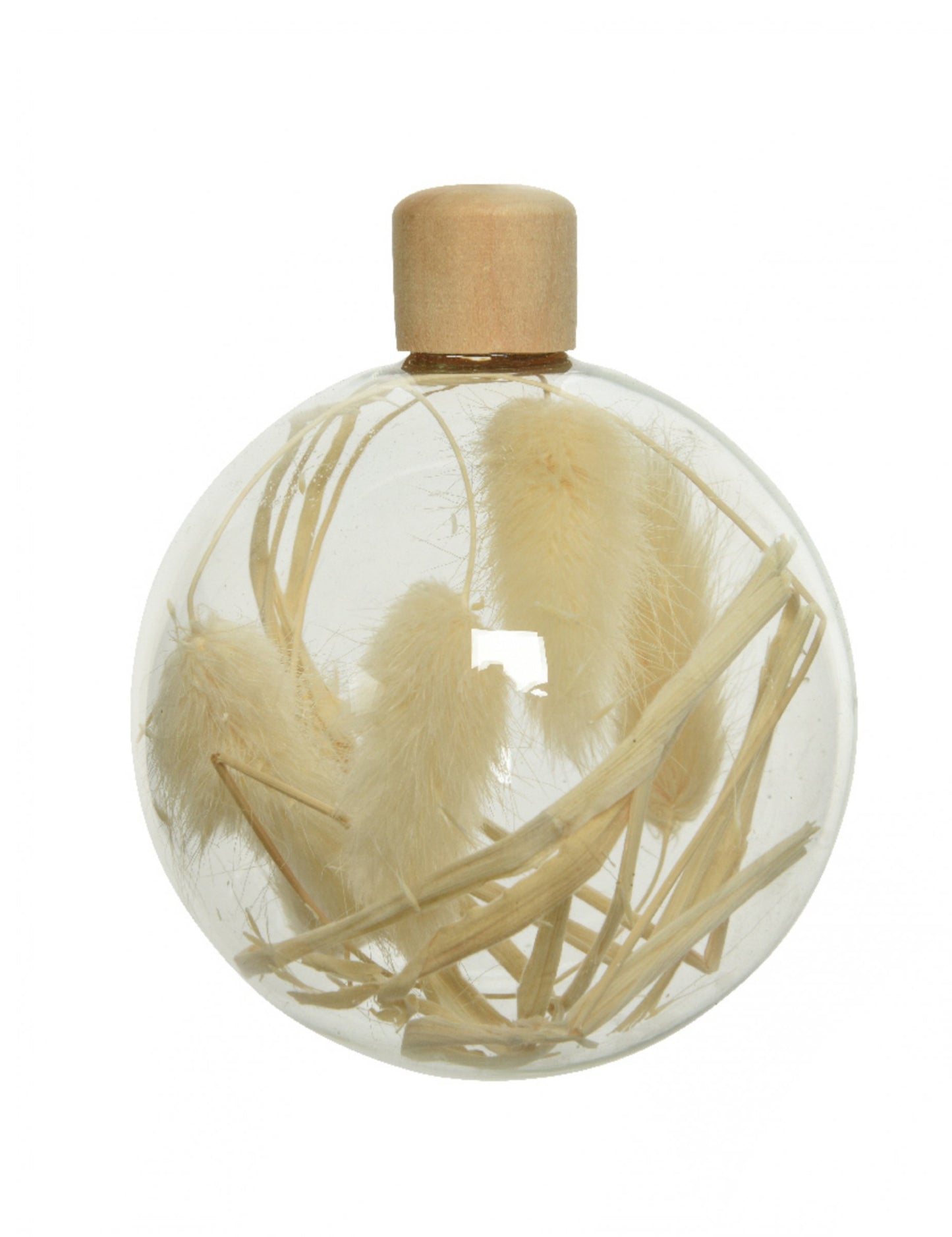 3 стъклени топки със сушени билки 8 cm шикозен декор