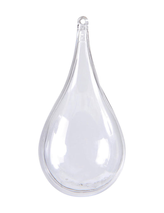 Contenant goutte d'eau à suspendre pour décoration de fête transparent