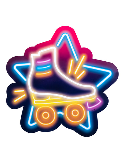 3 décorations en carton disco fever 29 x 30 cm patin et boule