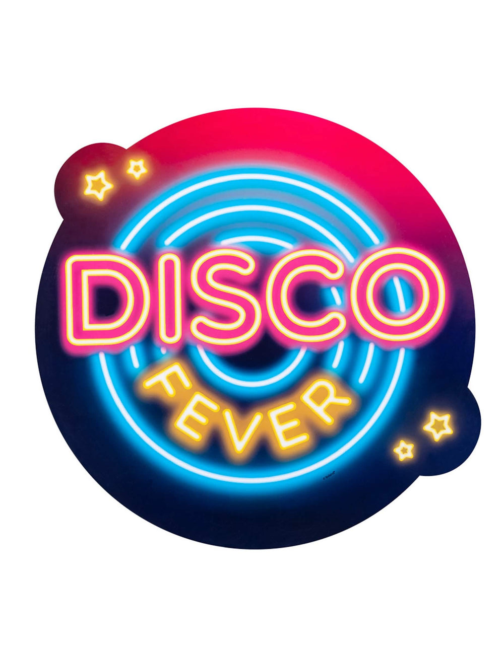 Детайл на неоновия панел Disco Fever от картонените декорации disco fever