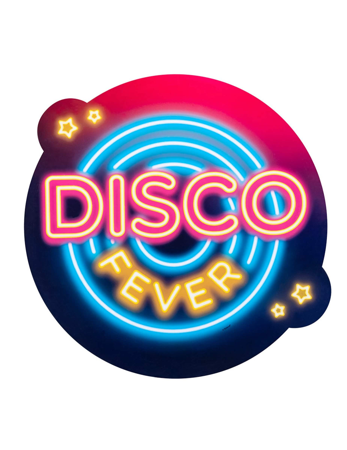 Детайл на неоновия панел Disco Fever от картонените декорации disco fever