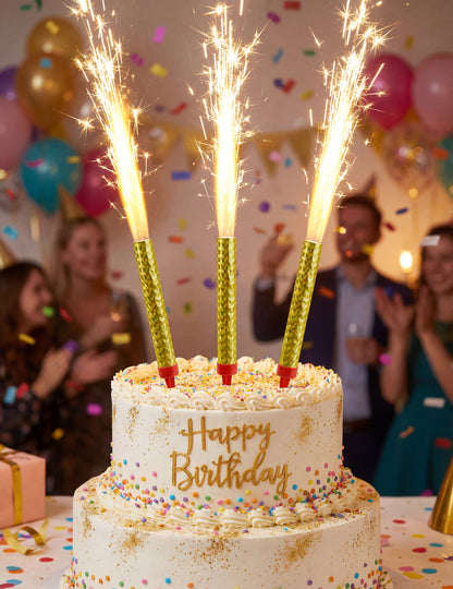 3 Златни фонтани за сладолед 9,5 см 9,5 см