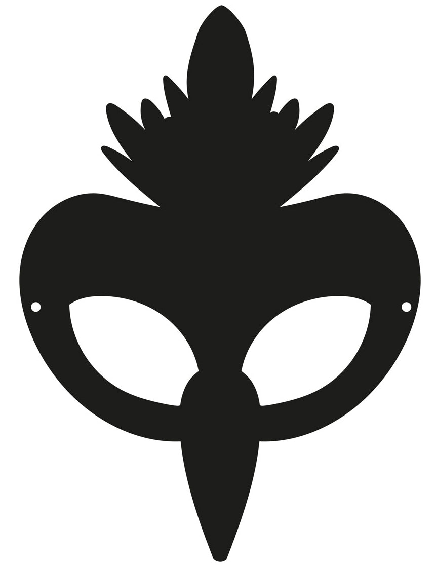 3 masques plats à gratter en carton oiseaux avec élastiques