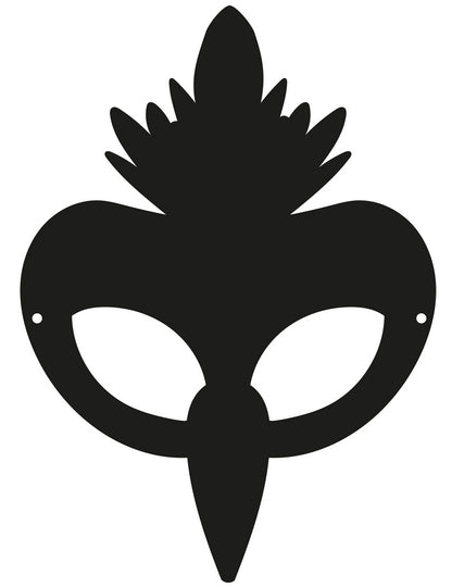 3 masques plats à gratter en carton oiseaux avec élastiques