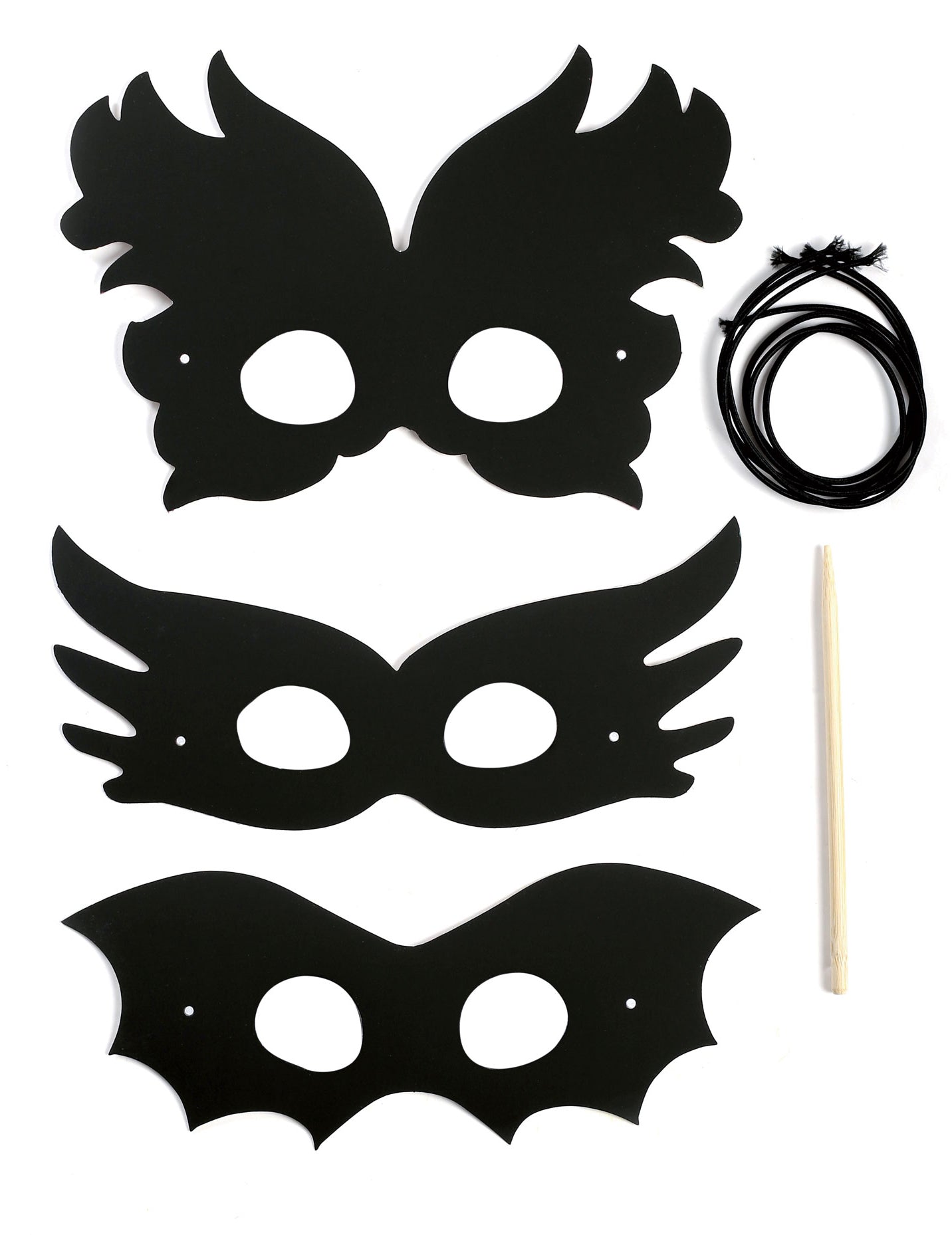 3 masques plats à gratter en carton festival loisir créatif