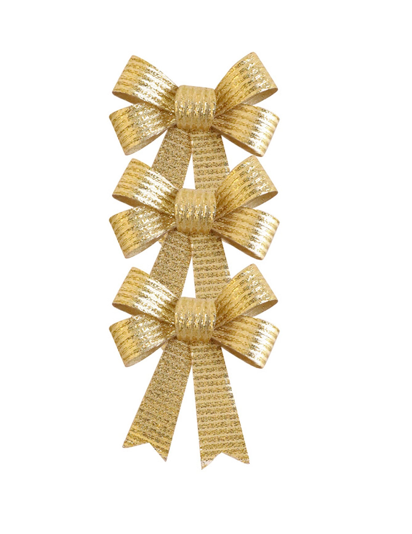 3 блестящи златни панделки 10 x 13 cm 