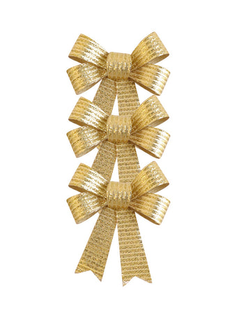 3 блестящи златни панделки 10 x 13 cm 