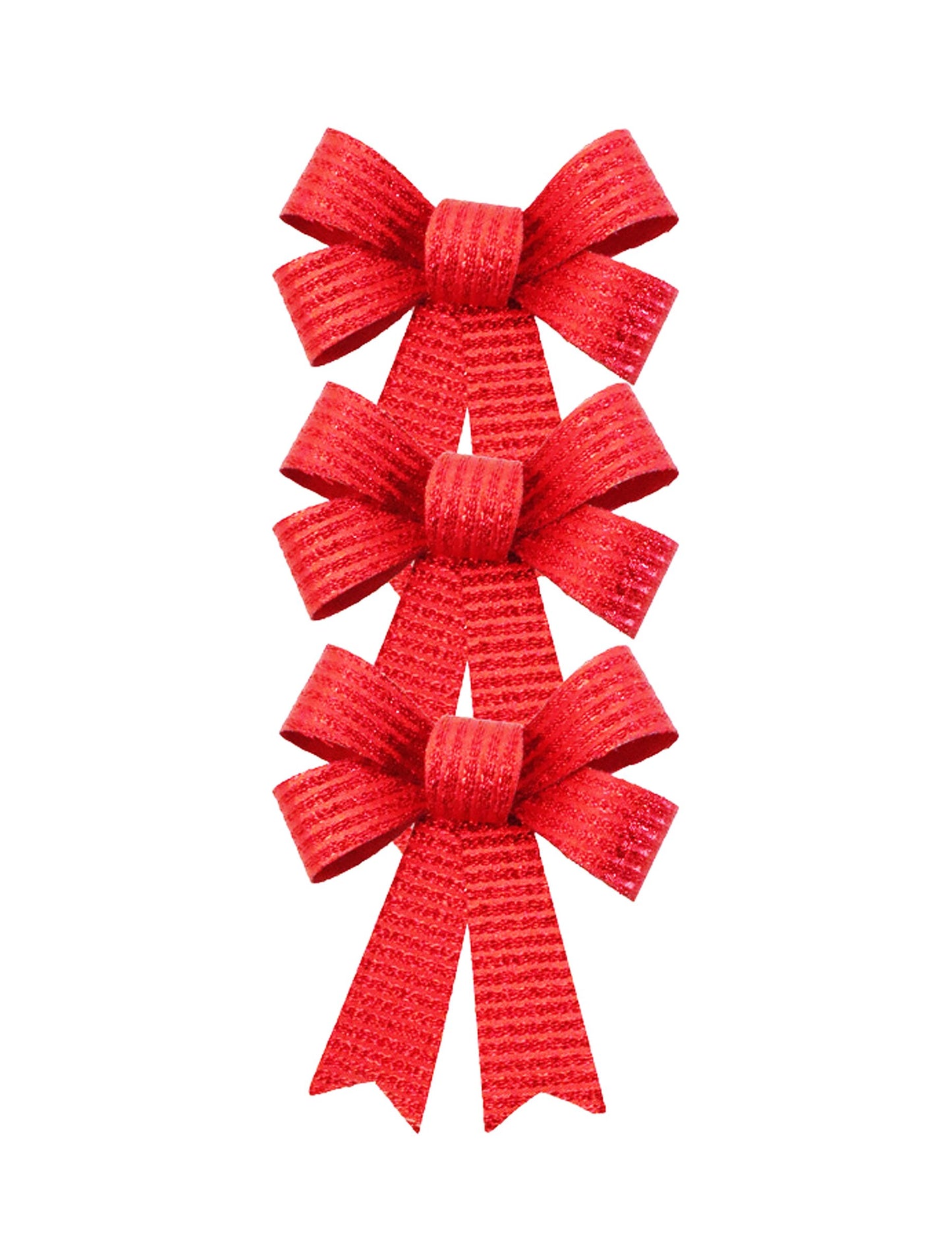 3 блестящи червени панделки 10 x 13 cm 