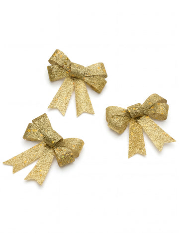 3 златни брокатени панделки 10 x 13 cm 