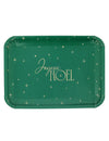 3 plateaux Joyeux Noël L'Intemporel en carton vert et or 35 x 25,5 cm