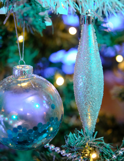 3 сребърни висящи украси във форма на ледени кубчета 15 cm 