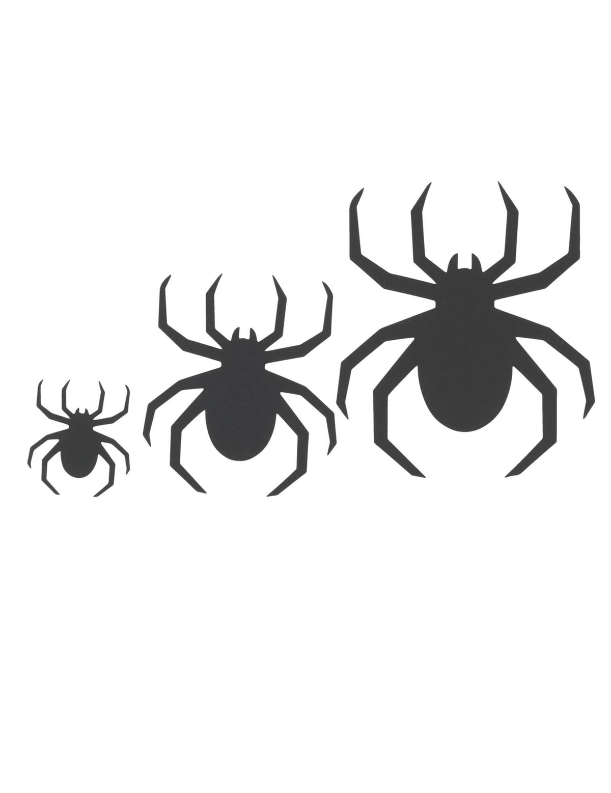 30 Araignées décoratives en papier noir 8, 15 et 20 cm