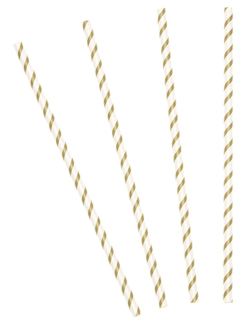 20 златни на раета хартиени сламки 