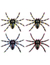 Araignées fluo Halloween pour décoration noires et multicolores