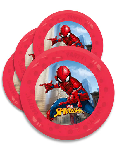 Assiettes réutilisables Spiderman pour enfant rouge