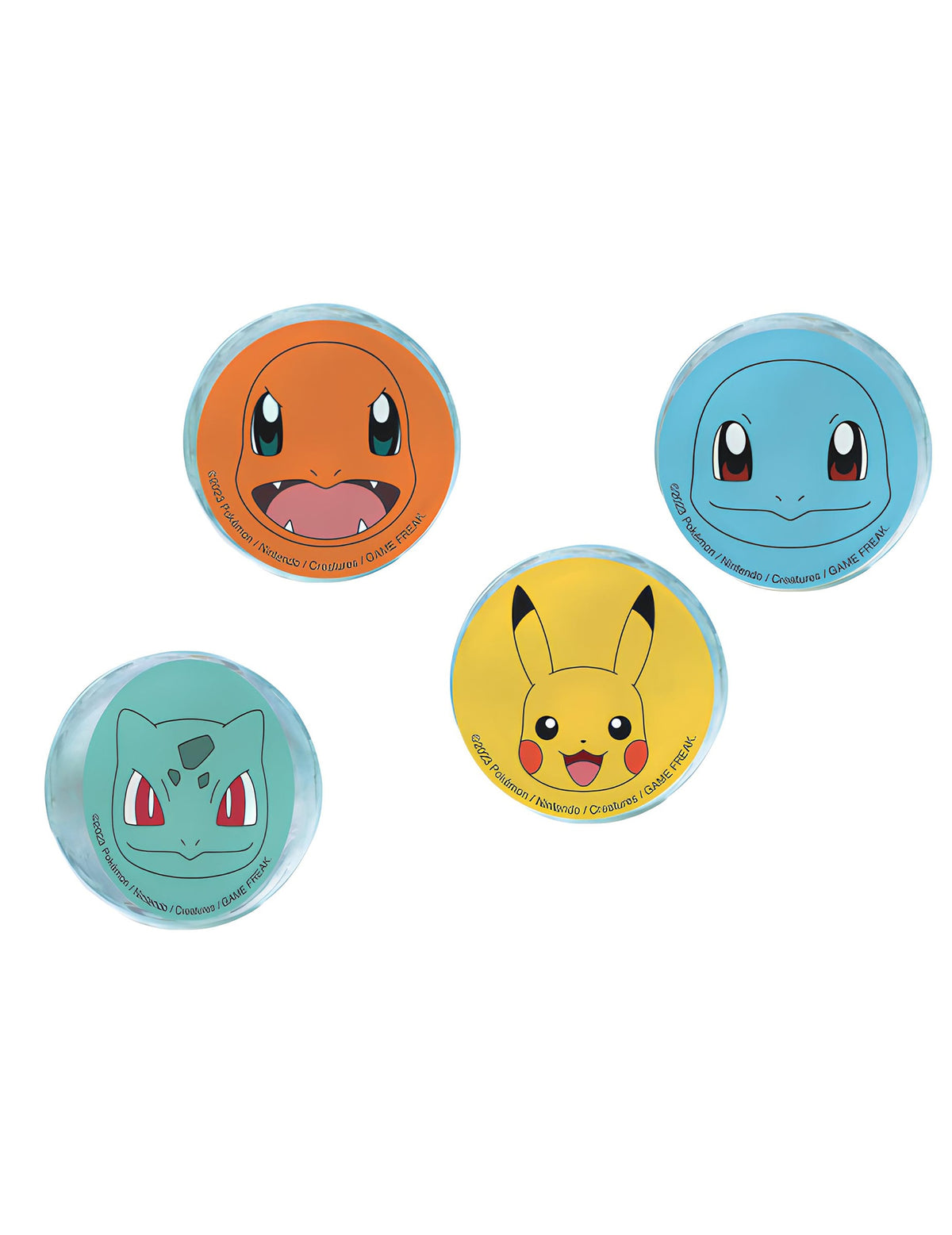 4 balles rebondissantes Pokémon pour enfant multicolore