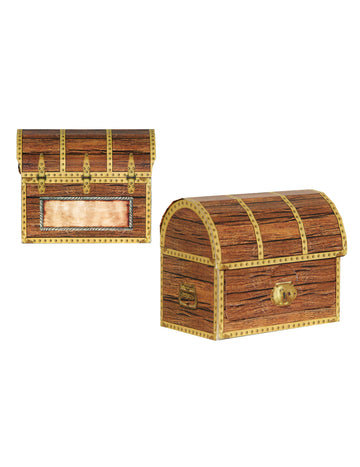 4 кутии за съкровища от картон пират 9 x 10 cm за сглобяване 