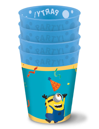 Gobelets réutilisables Minions pour enfant bleus et jaunes