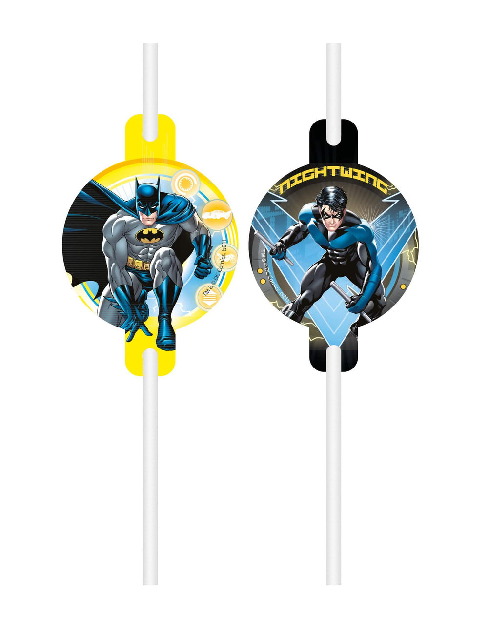 сламки медальон от картон Batman за дете жълт и черен с мотиви Batman и Nightwing