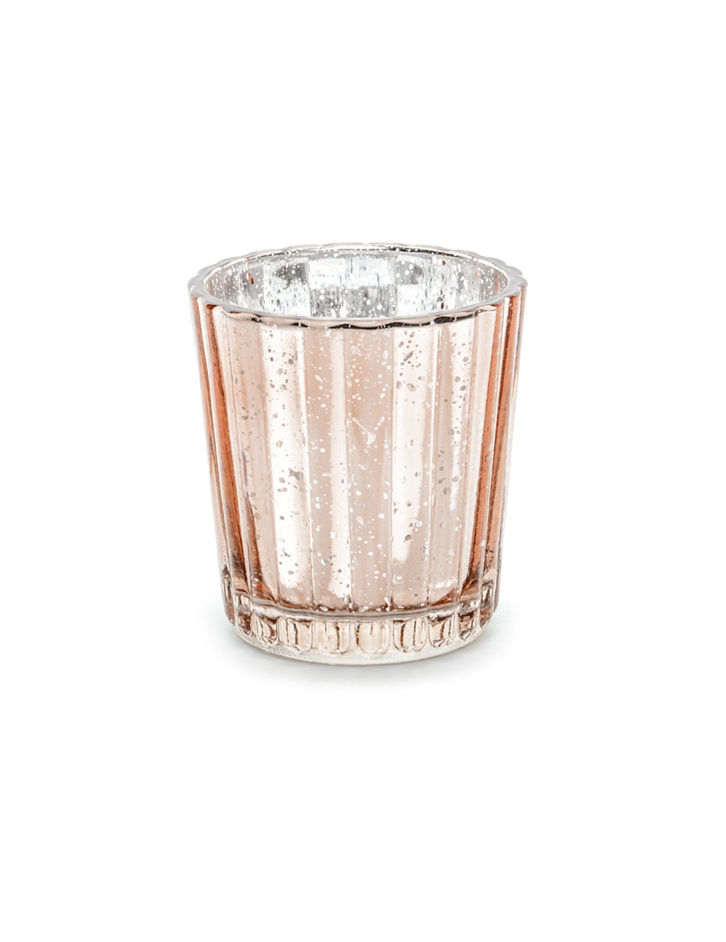 4 розово-златисти стъклени свещника 6 cm за свещи 