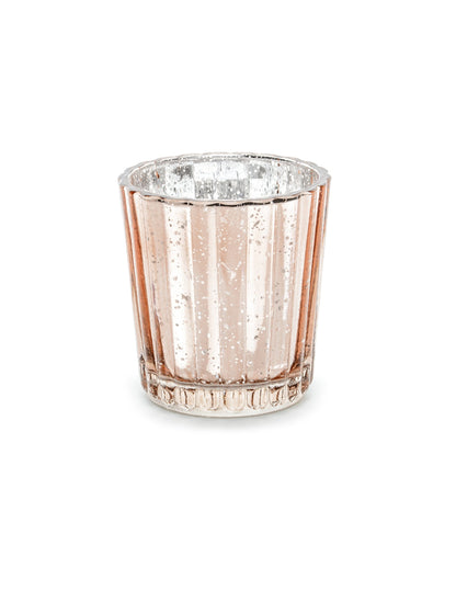 4 розово-златисти стъклени свещника 6 cm за свещи 